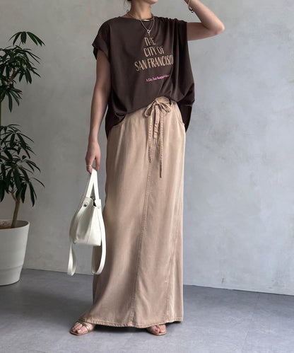 【WEB限定】肩タックプリントTEE