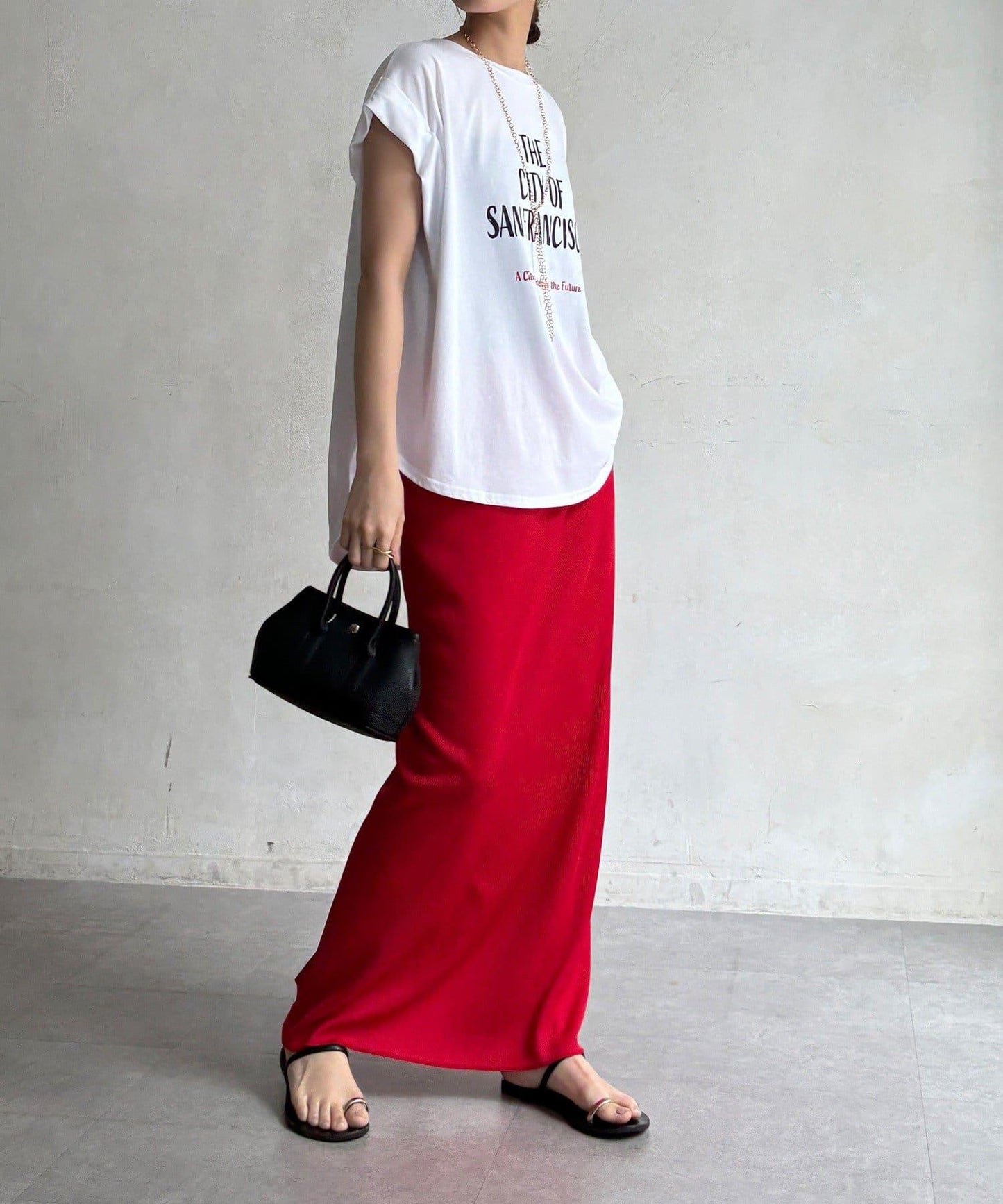 【WEB限定】肩タックプリントTEE