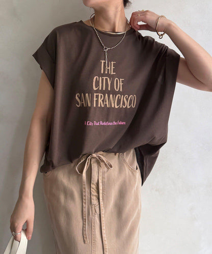 【WEB限定】肩タックプリントTEE