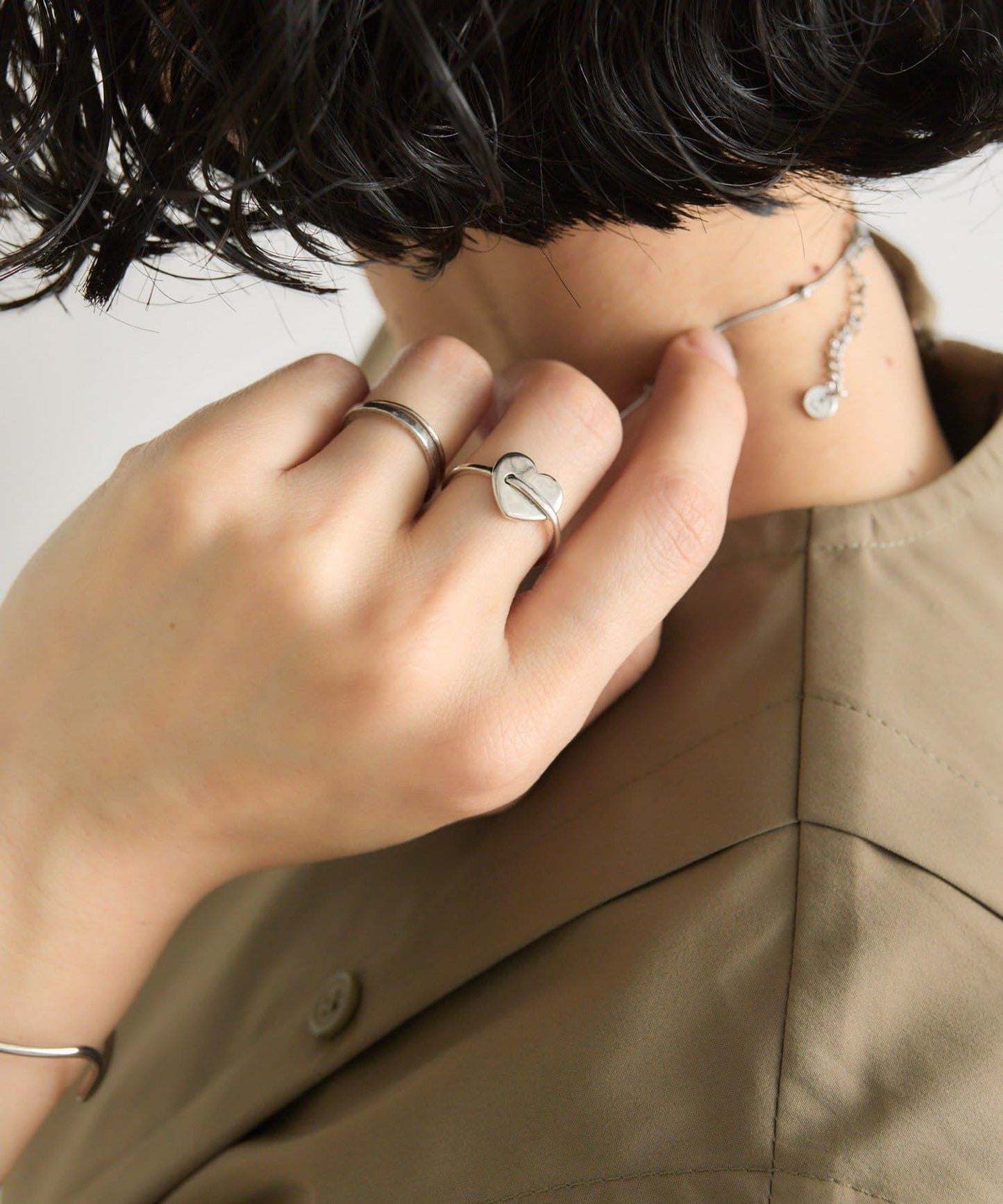 《WEB限定/スターリングシルバー使用》》スルーハートリング