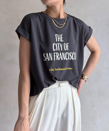 【WEB限定】肩タックプリントTEE