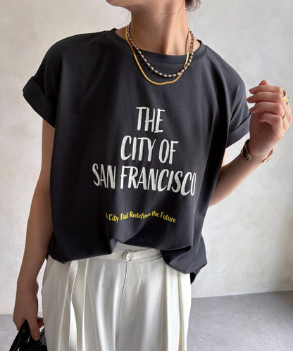 【WEB限定】肩タックプリントTEE
