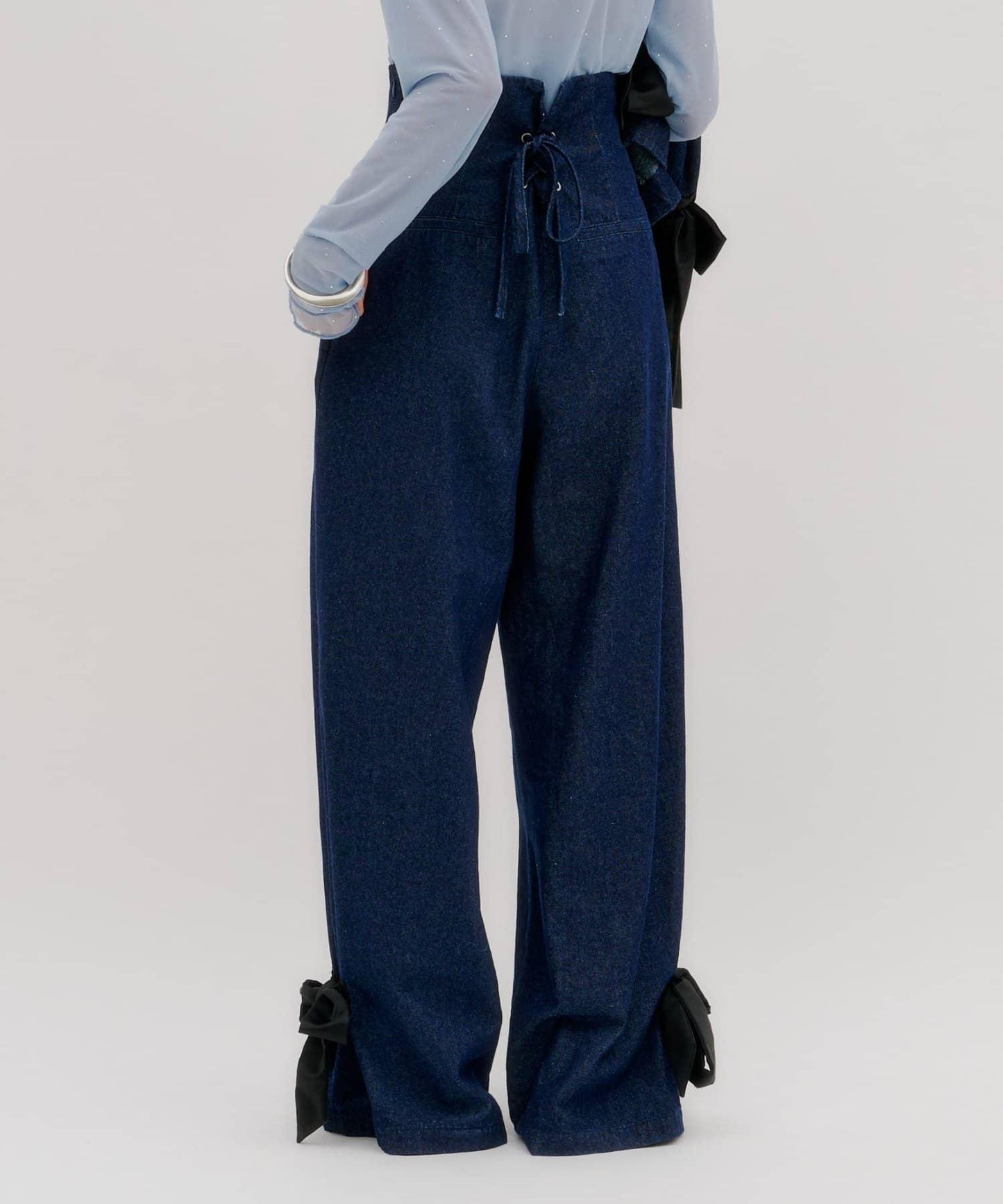 【lilium】高腰蝴蝶結長褲