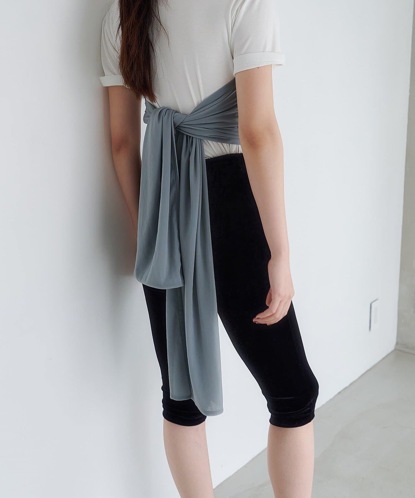 Sheer shirt& multi scarf set