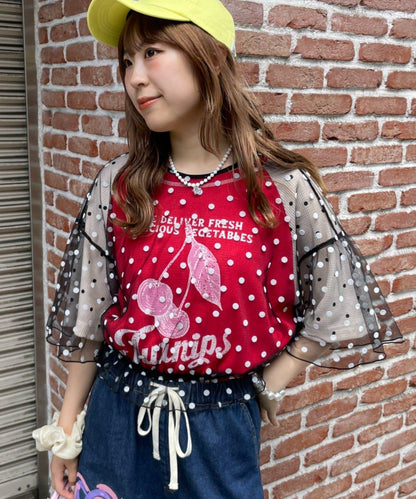 HELLO.SANFRANCISCO 2WAY網紗圓點襯衫