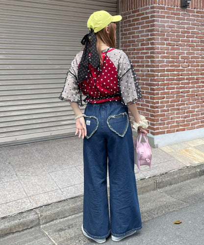 HELLO.SANFRANCISCO 彩色潑墨牛仔褲
