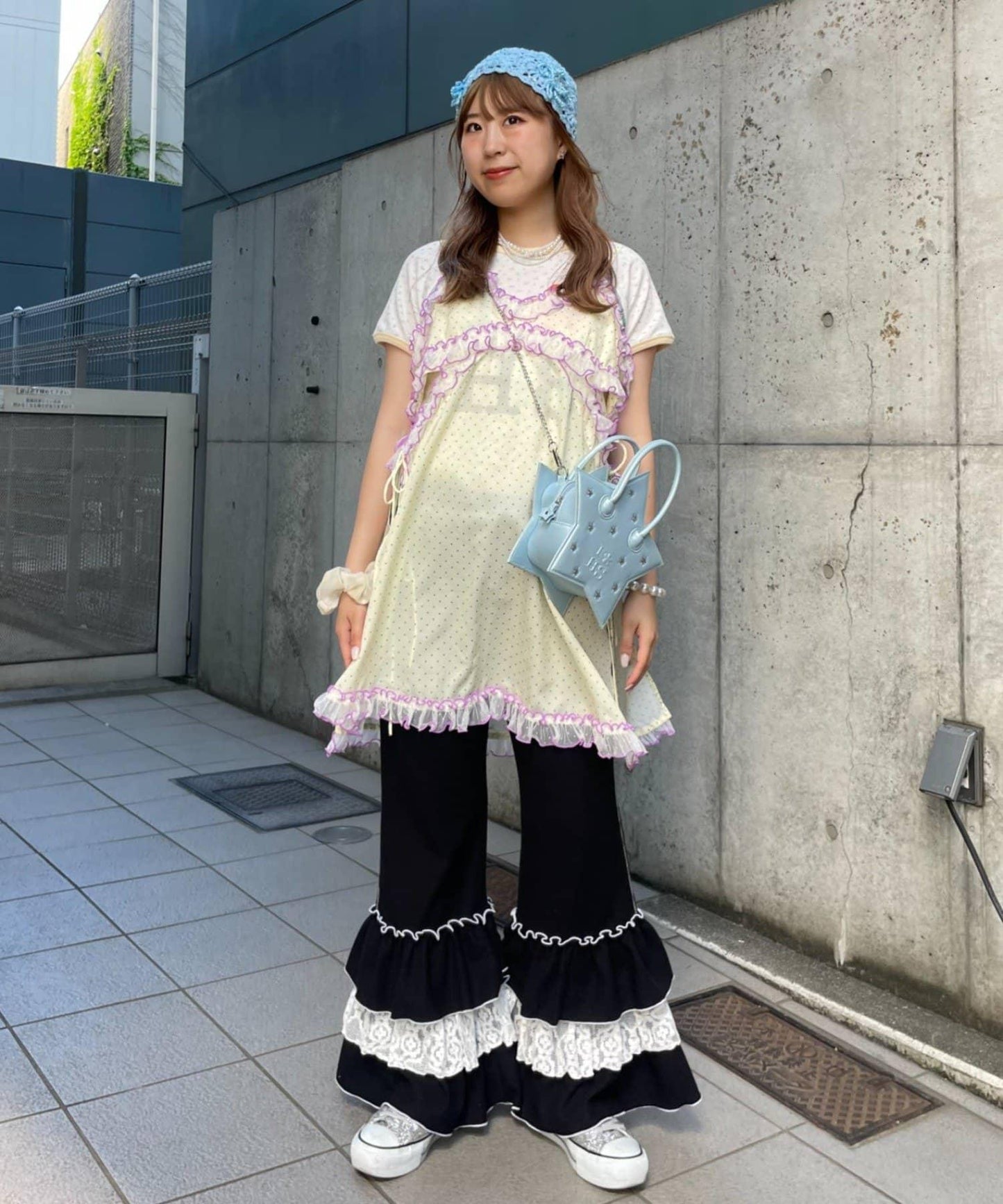 HELLO.SANFRANCISCO 波點蕾絲吊帶連衣裙