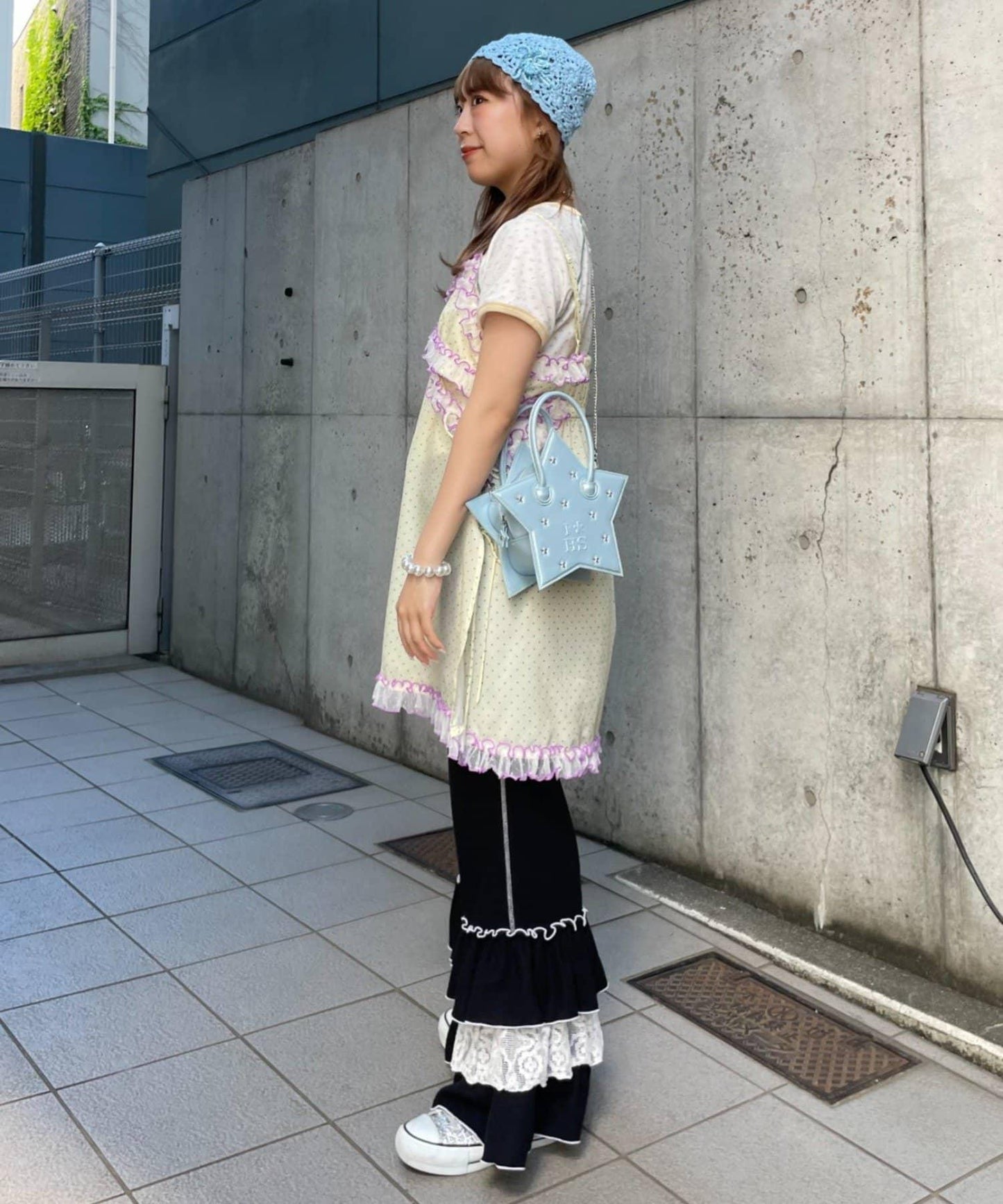 HELLO.SANFRANCISCO 波點蕾絲吊帶連衣裙