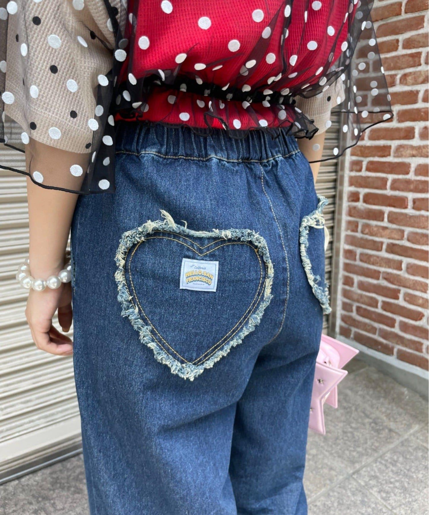 HELLO.SANFRANCISCO 彩色潑墨牛仔褲