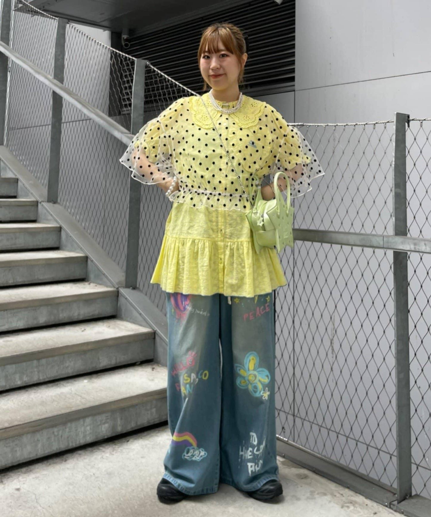 HELLO.SANFRANCISCO 彩色潑墨牛仔褲