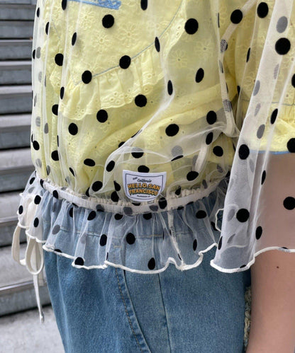 HELLO.SANFRANCISCO 2WAY網紗圓點襯衫