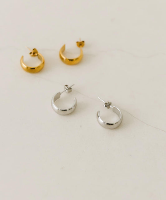 ステンレスフープピアス