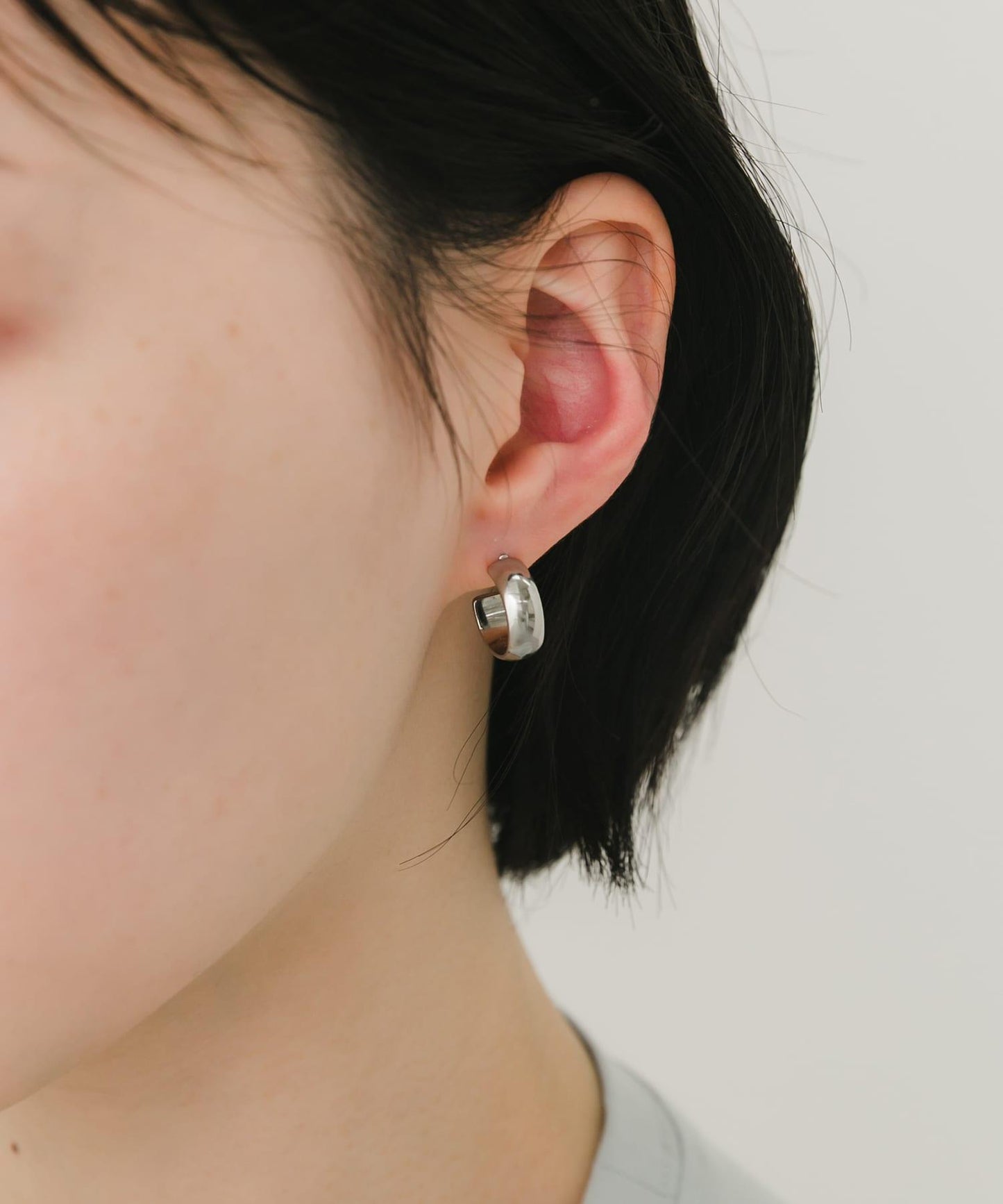ステンレスフープピアス