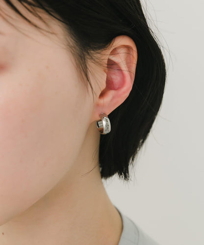 ステンレスフープピアス