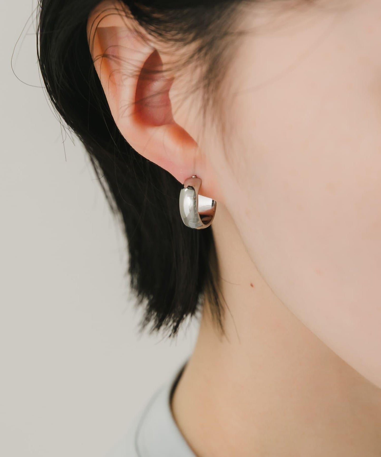 ステンレスフープピアス