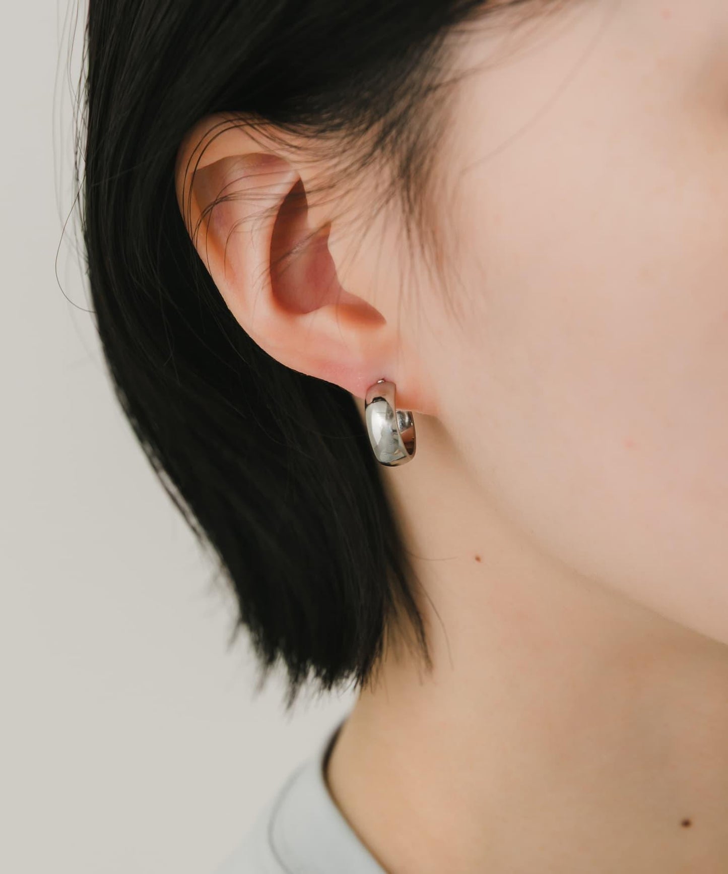 ステンレスフープピアス