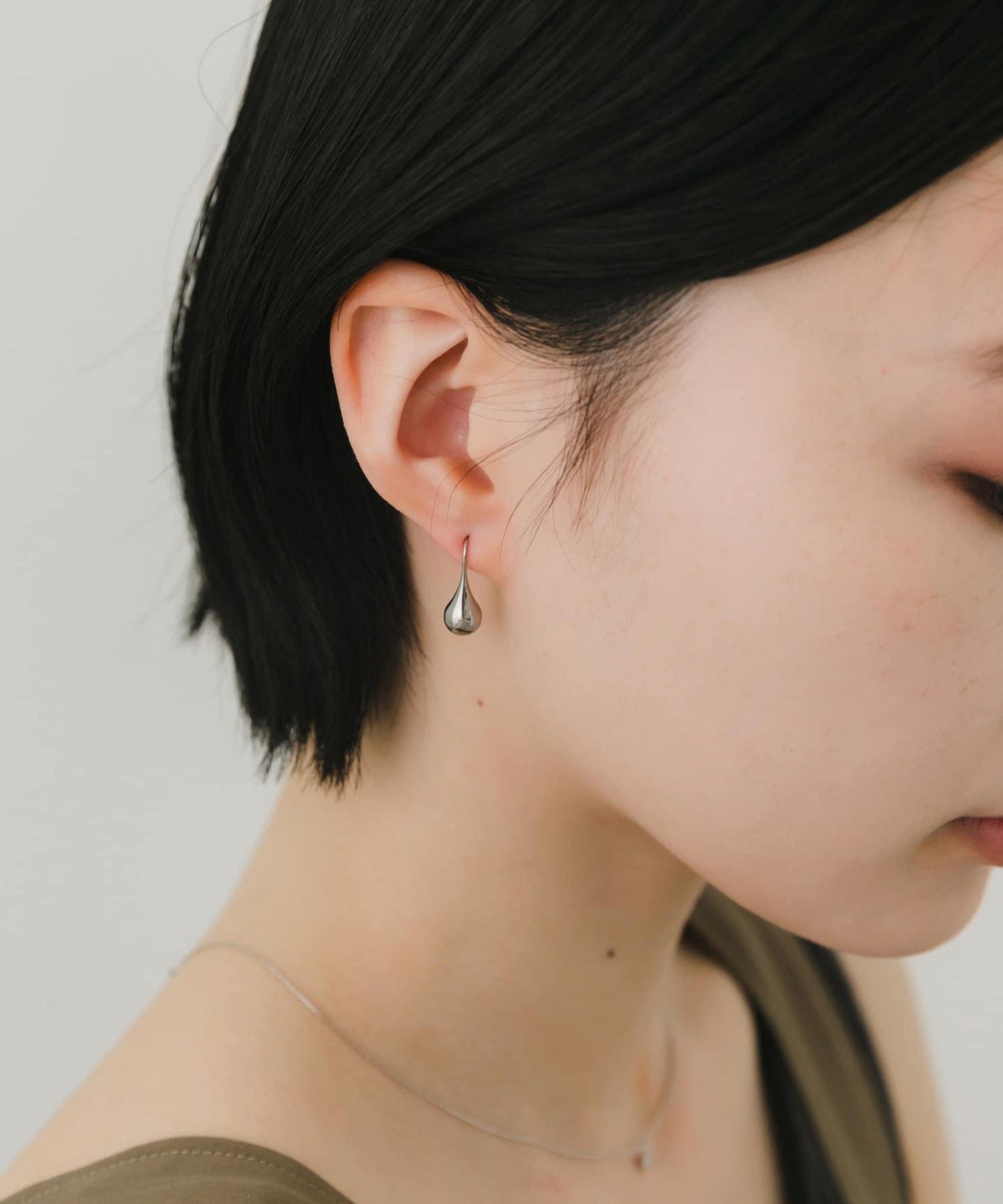 ステンレスドロップフックピアス