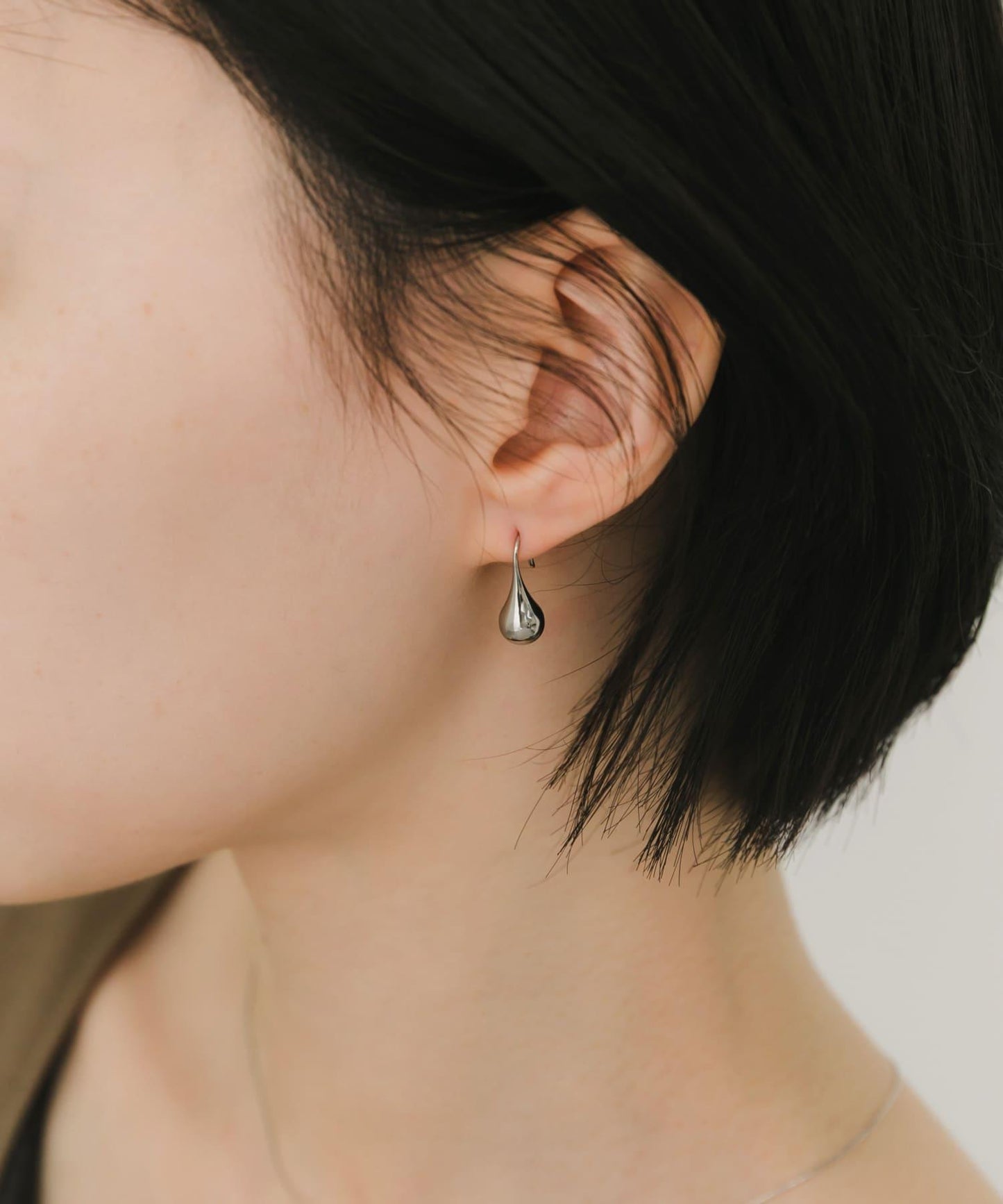 ステンレスドロップフックピアス