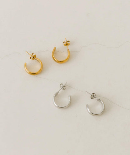 ステンレスフープピアス