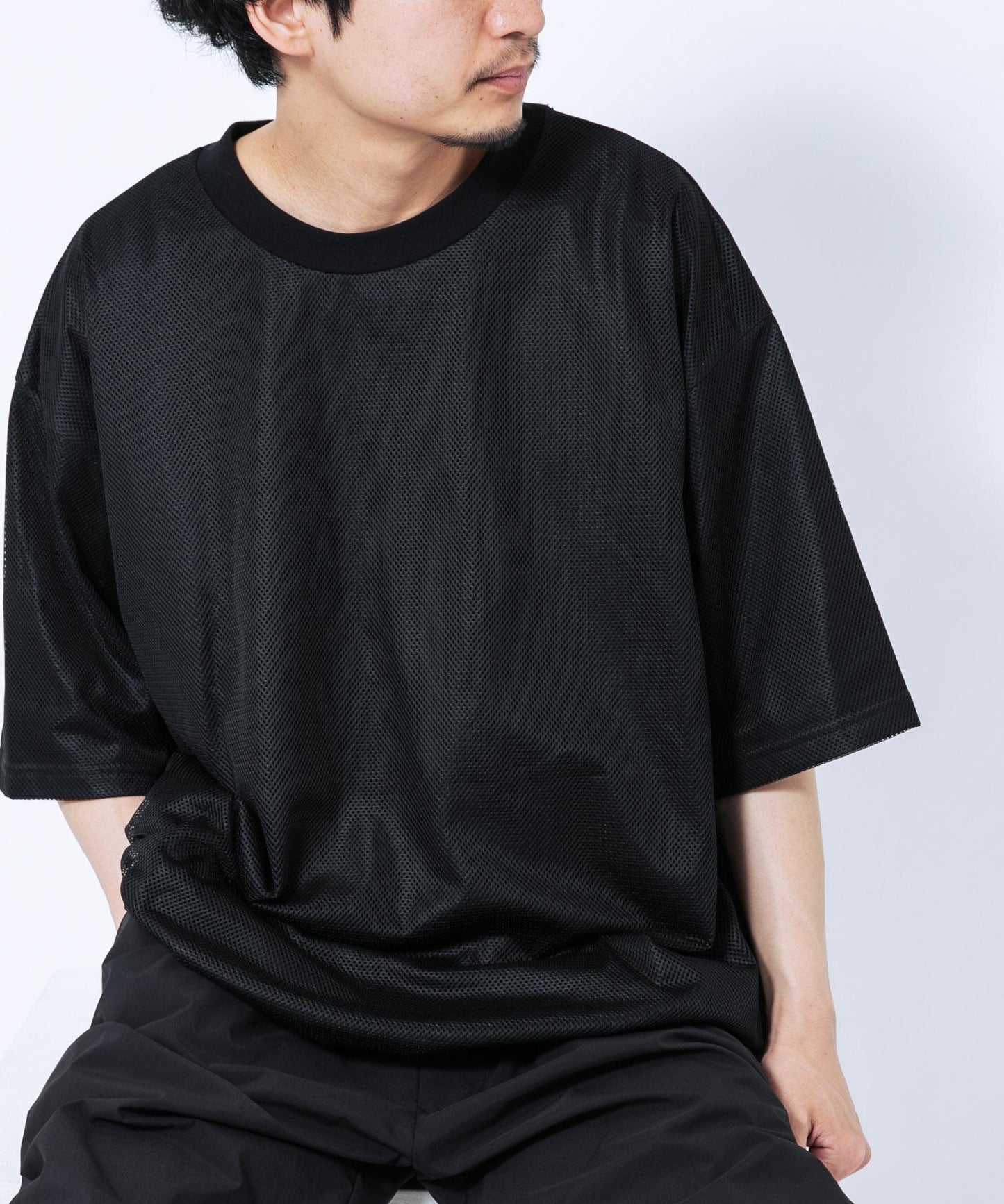 『UR TECH ひやサラクール』メッシュレイヤードTシャツ