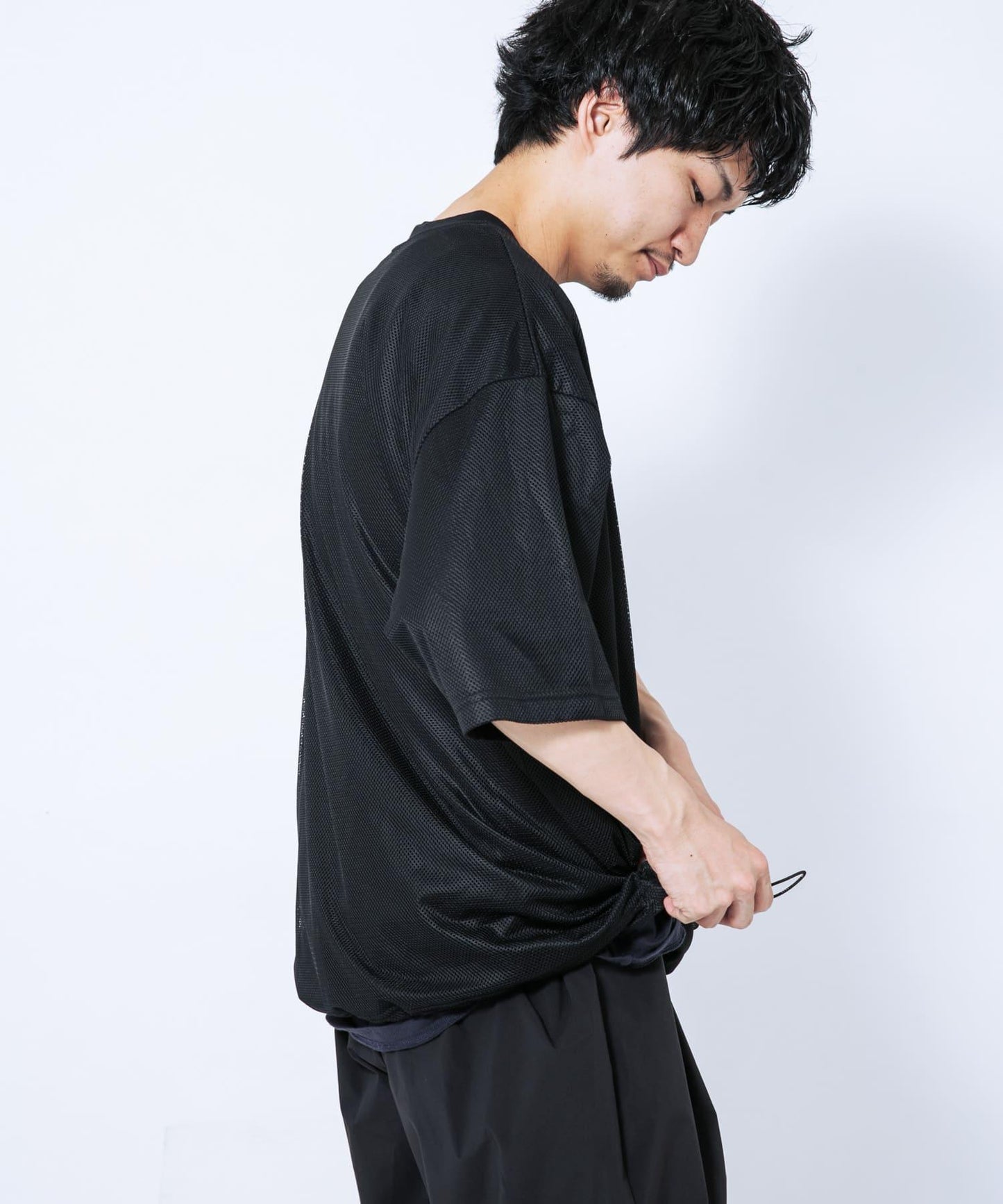 『UR TECH ひやサラクール』メッシュレイヤードTシャツ