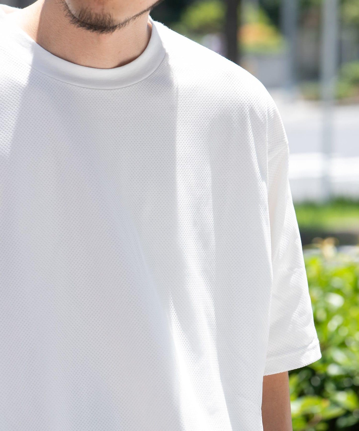 『UR TECH ひやサラクール』メッシュレイヤードTシャツ