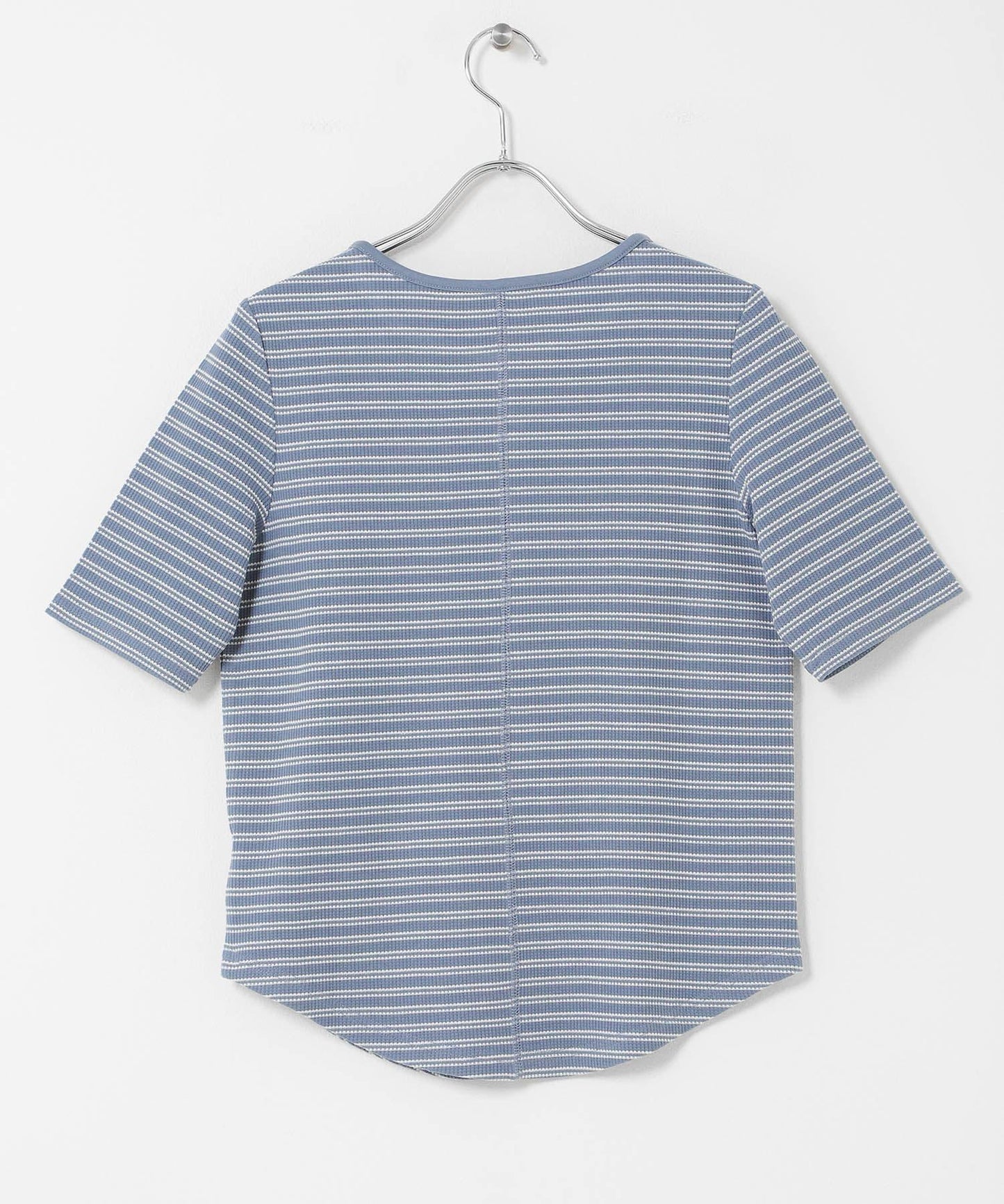 ワッフルボーダーヘンリネックTEE
