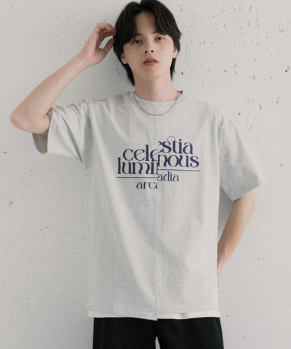 アシメグラフィックショートスリーブTシャツ