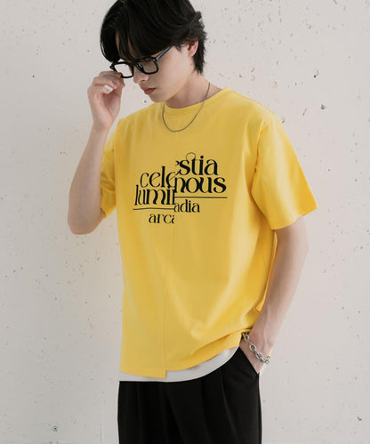 アシメグラフィックショートスリーブTシャツ