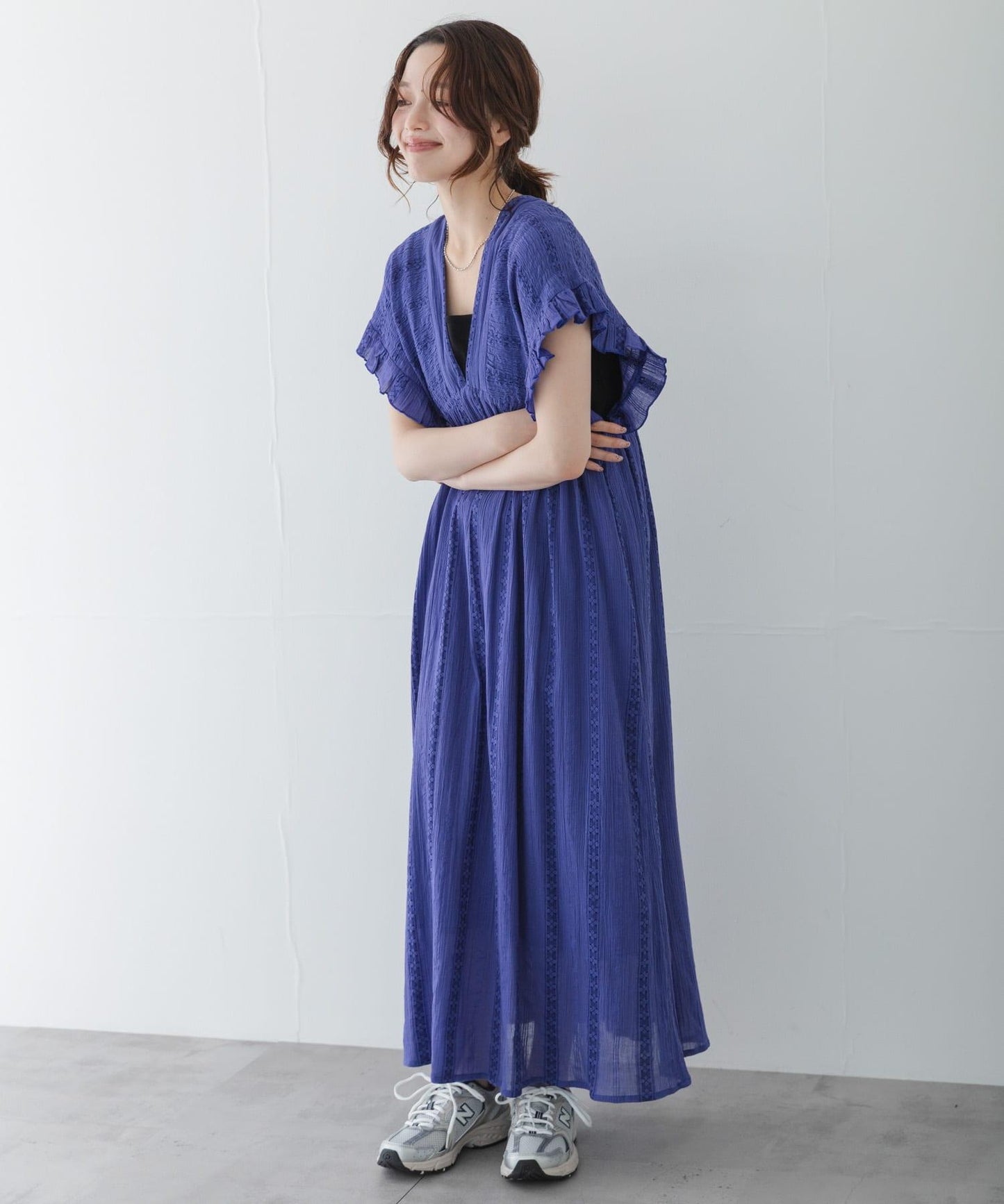 楊柳ドビーシャーリングワンピース