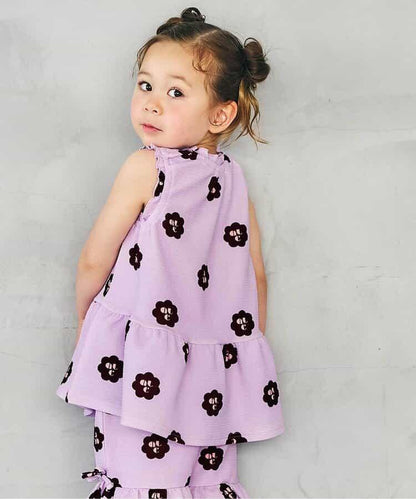 【吸水速乾】総柄アソートペプラムトップス (セットアップ可)
