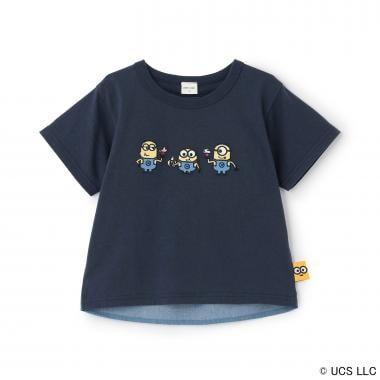 【ミニオン】布帛切り替え半袖Tシャツ