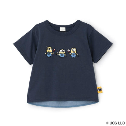 【ミニオン】布帛切り替え半袖Tシャツ
