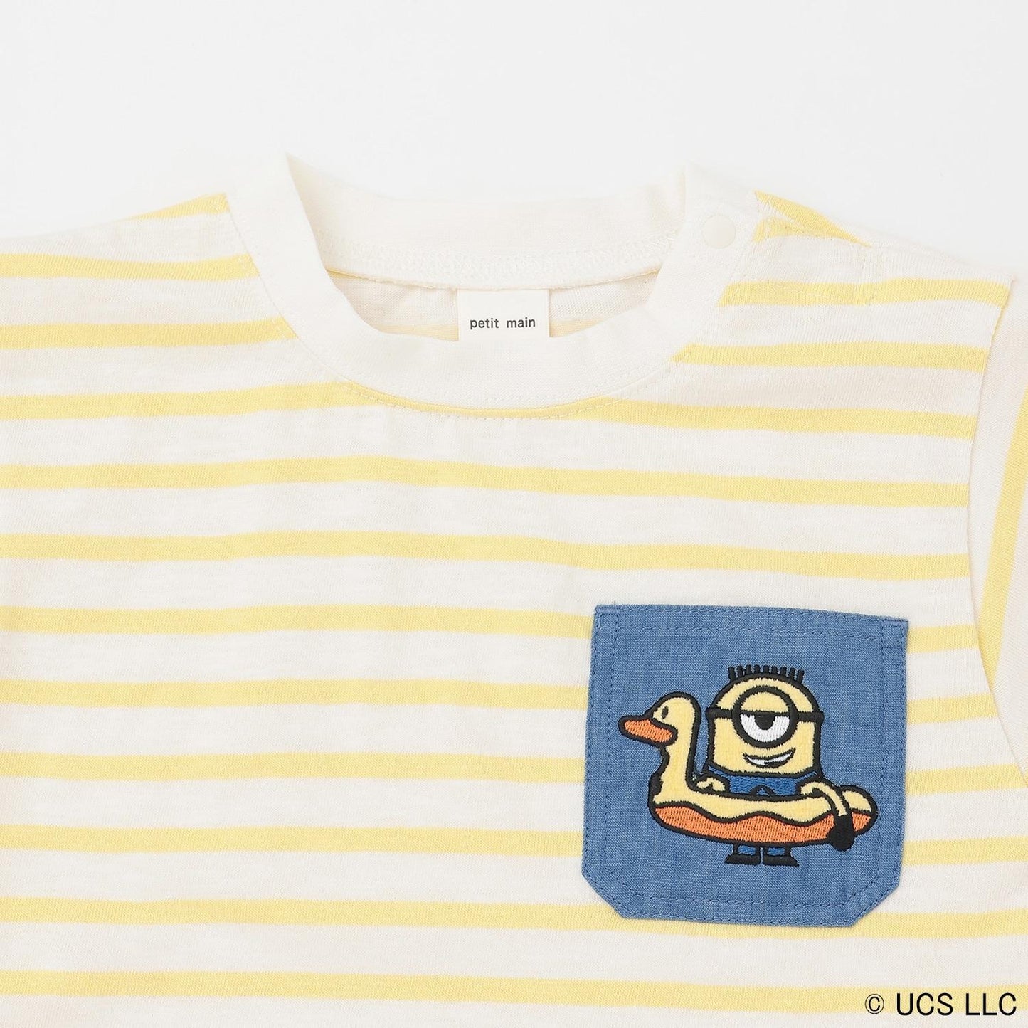 【ミニオン】夏あそびスラブボーダー半袖Tシャツ