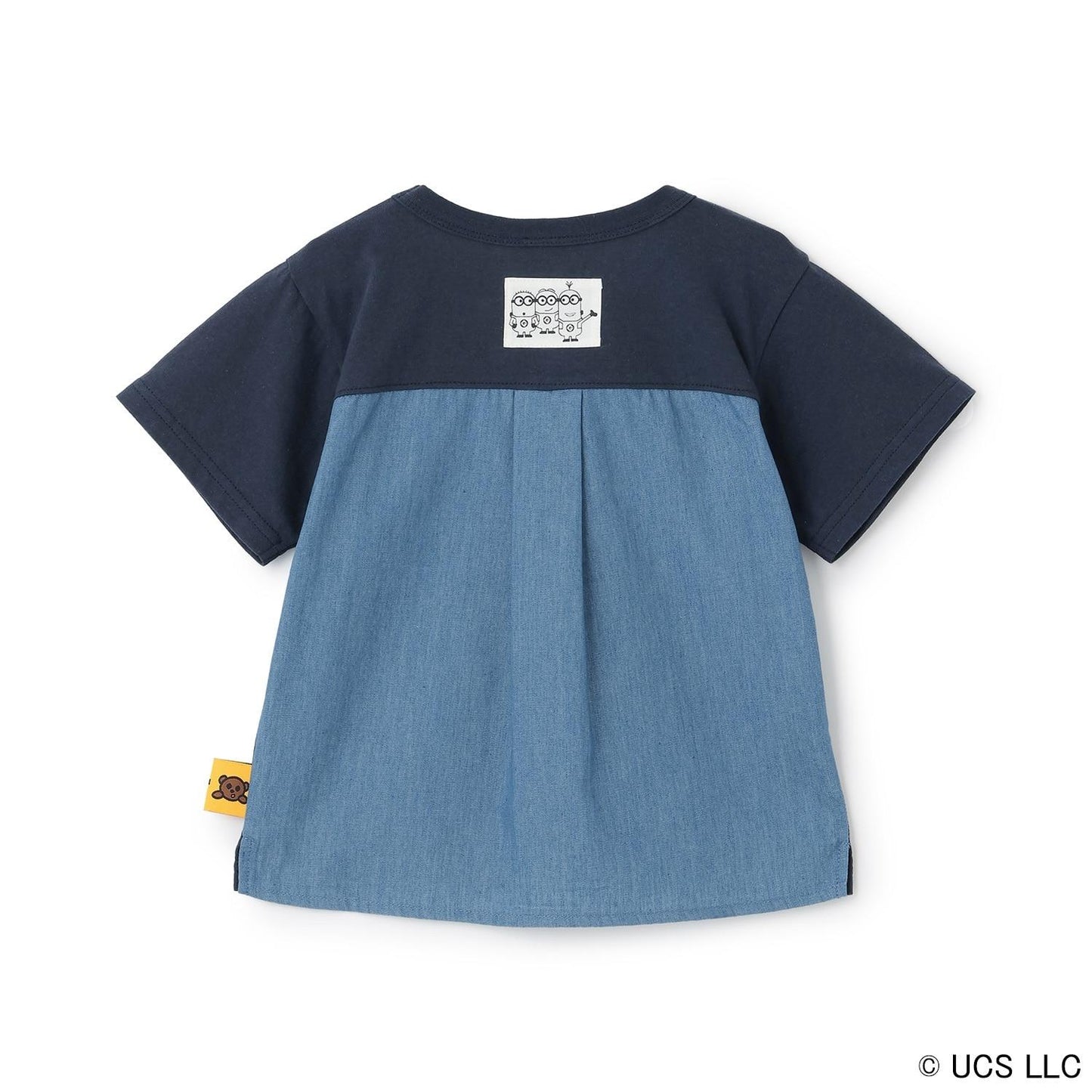 【ミニオン】布帛切り替え半袖Tシャツ