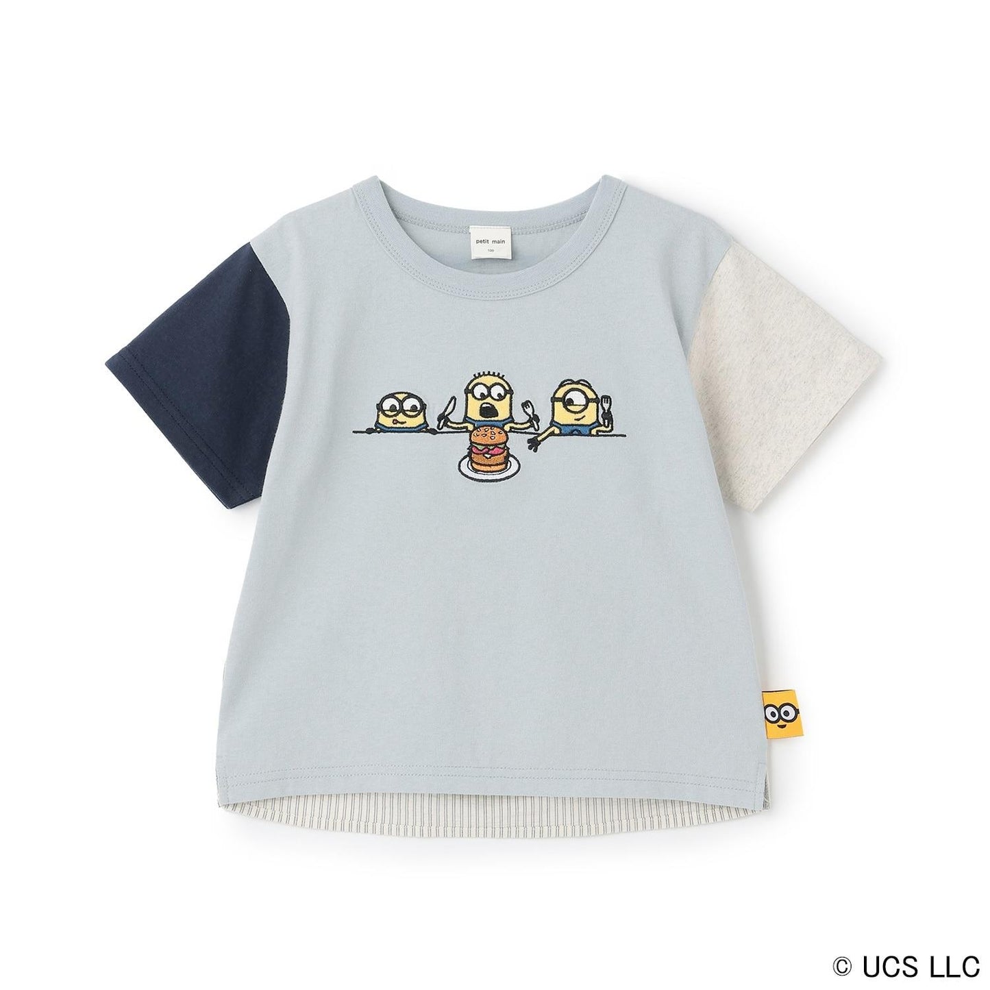 【ミニオン】布帛切り替え半袖Tシャツ