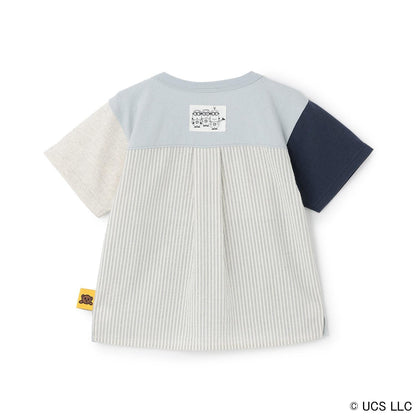 【ミニオン】布帛切り替え半袖Tシャツ