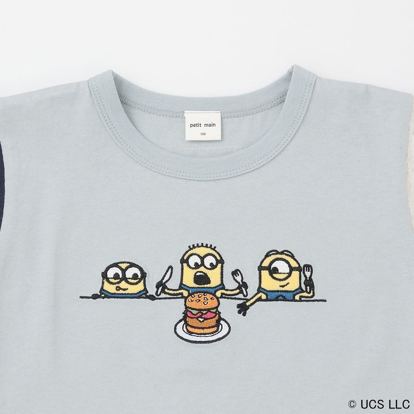 【ミニオン】布帛切り替え半袖Tシャツ