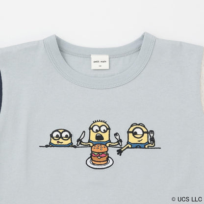 【ミニオン】布帛切り替え半袖Tシャツ