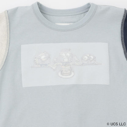 【ミニオン】布帛切り替え半袖Tシャツ