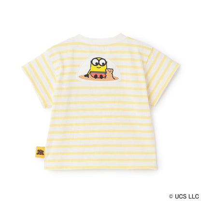 【ミニオン】夏あそびスラブボーダー半袖Tシャツ