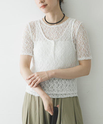 ストレッチレースコンパクトTシャツ