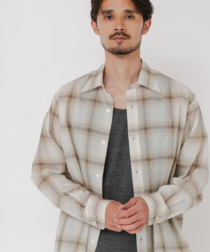 SHEER CH SQUARE CUT SHIRTS