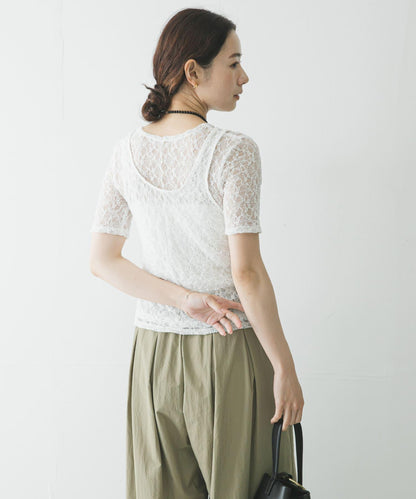 ストレッチレースコンパクトTシャツ