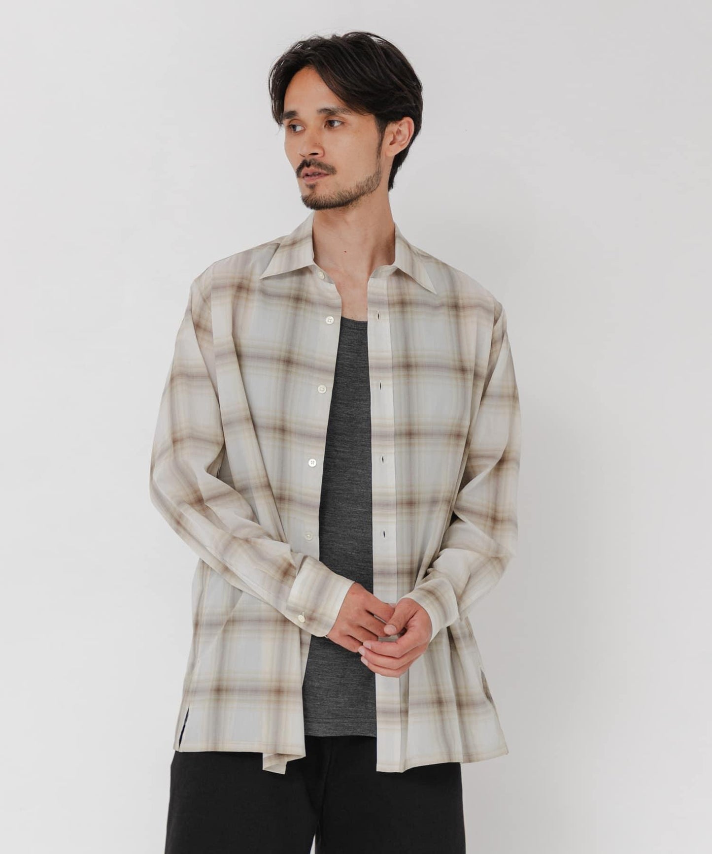 SHEER CH SQUARE CUT SHIRTS