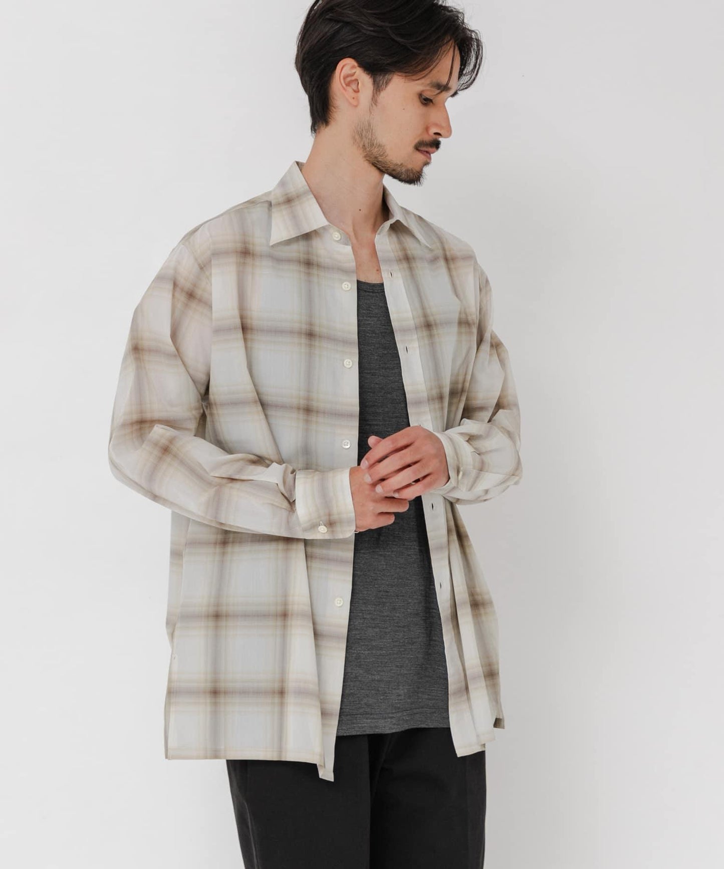 SHEER CH SQUARE CUT SHIRTS