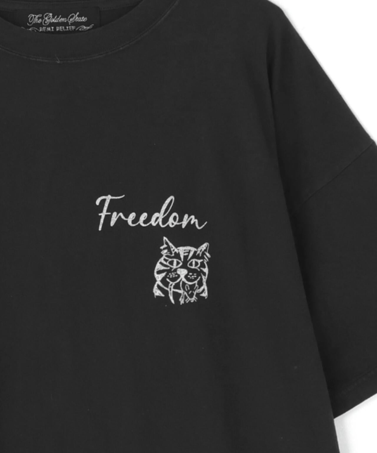 REMI RELIEF(レミレリーフ) 別注20/-天竺BIGサイズTシャツ(FREEDOM)