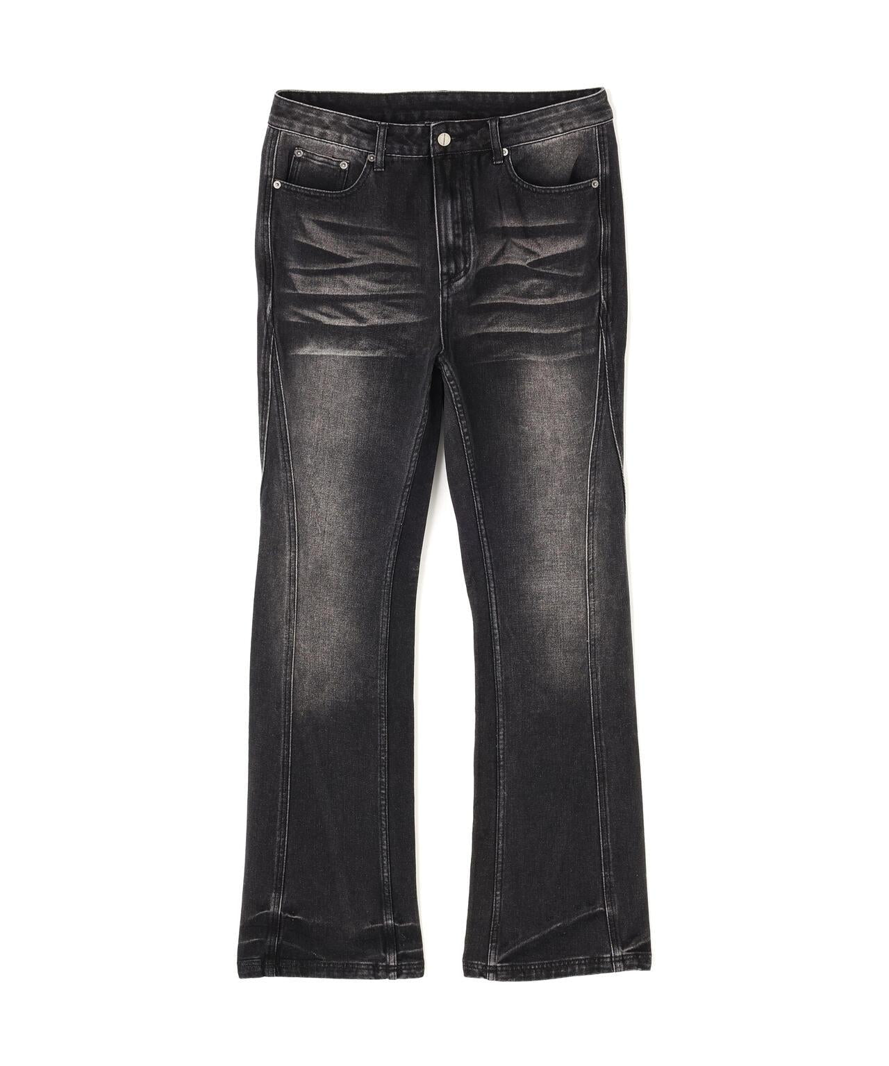 NOT4NERD/ノットフォーナード/Warped Seam Flare Fit Denim Pants
