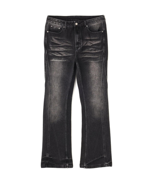 NOT4NERD/ノットフォーナード/Warped Seam Flare Fit Denim Pants