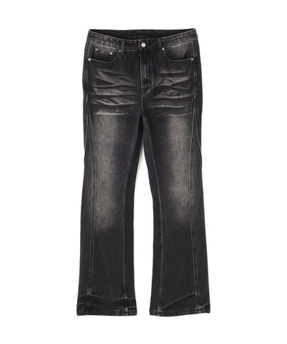 NOT4NERD/ノットフォーナード/Warped Seam Flare Fit Denim Pants